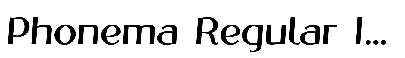 Phonema Regular Italic